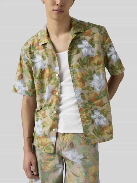 Koszula casualowa o kroju regular fit z nadrukiem na całej powierzchni Levi's beżowa