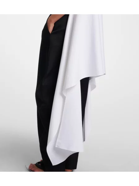 Tricou Alaïa din jerseu asimetric alb