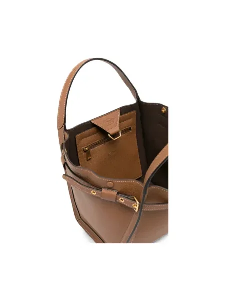 Shopperka Tod's skórzana brązowa