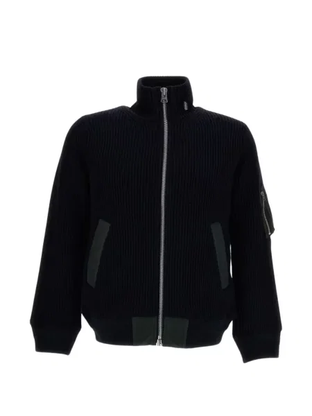 Cardigan Sacai tricotate albastru