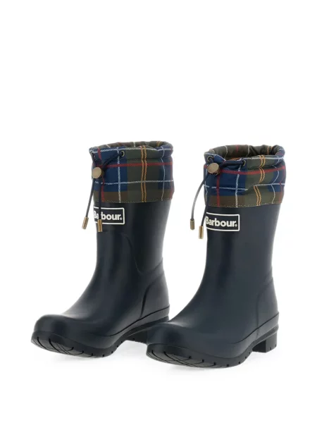Botine Barbour în carouri albastru