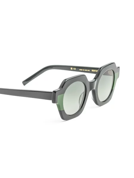 Ochelari de soare Kaleos cu imprimeu geometric verde