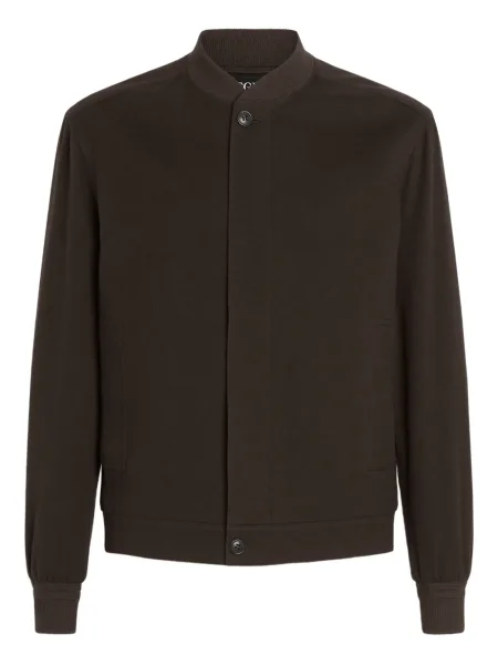 Geacă bomber Zegna din cașmir maro