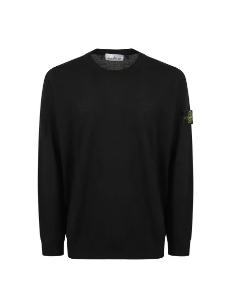 Sweter Stone Island wełniany z kamieniami czarny