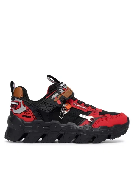 SKECHERS Tenisice MEGA-FLEX LITE-SKECHERS TUFF crvena bijela crna