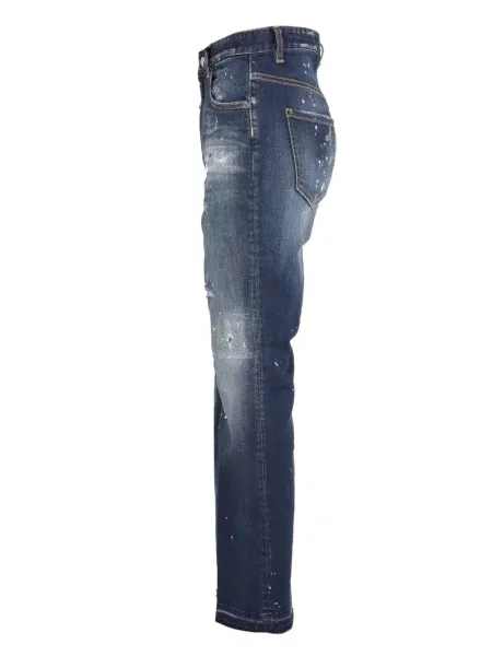 Blugi Dsquared2 zdrențuiți albastru