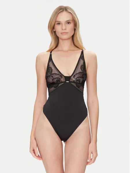 Кружевное боди Boss черное