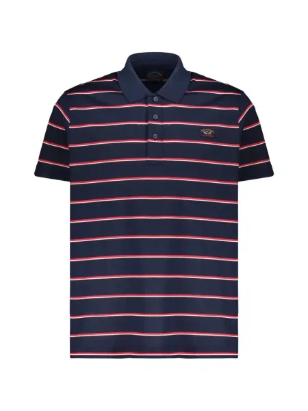 Tricou polo Paul & Shark cu dungi albastru
