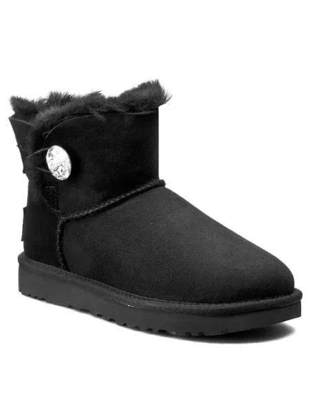 Ugg Škornji za sneg W Mini Bailey Button Bling črna