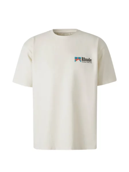 Tricou Rhude cu imagine alb