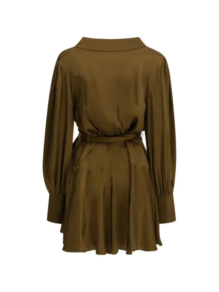 Rochie mini Zimmermann de mătase plic maro