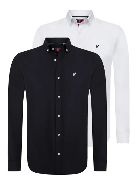 Williot Košulja Oxford crna bijela