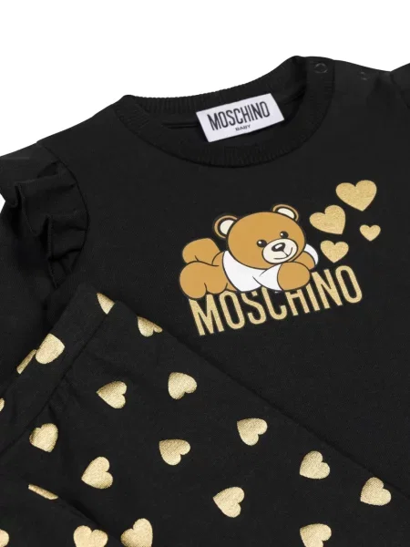 Spodnie dziecięce Moschino czarne