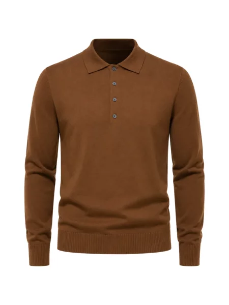 Lung tricou polo Alpha Studio maro