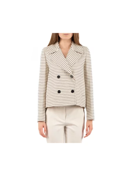 Max Mara Studio Kurtka Assuan weiss beżowa