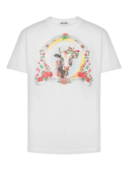 Tricou Moschino cu imagine alb