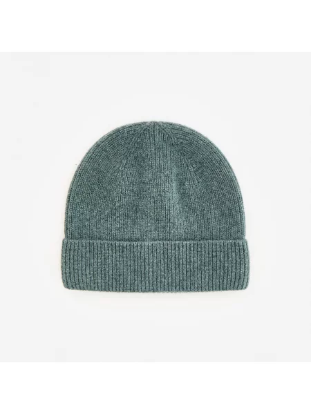 Reserved Gyapjú beanie sapka acélzöld