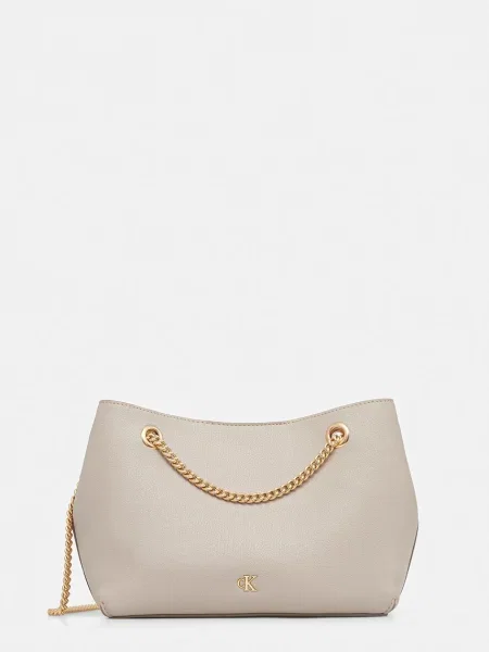 Calvin Klein Torebka Minimal Monogram Shoulde beżowy