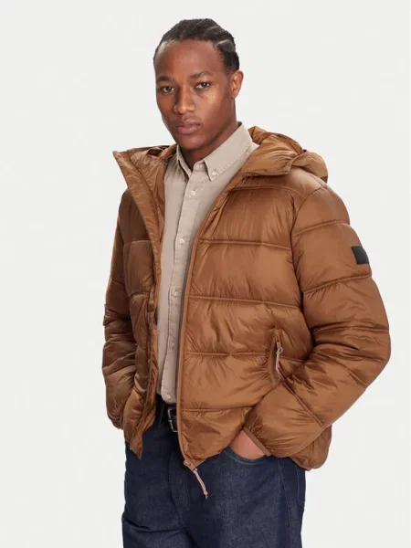 Tommy Jeans Žieminė striukė ruda