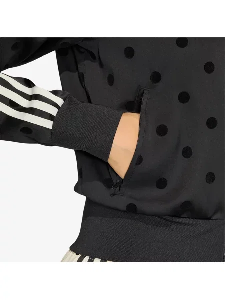Σατέν πουά τρέξιμο τοπ Adidas Originals μαύρο
