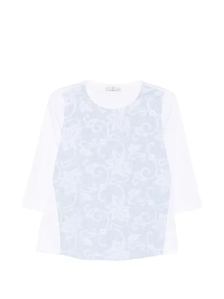 Majica Why Ci s vezom s cvjetnim printom bijela