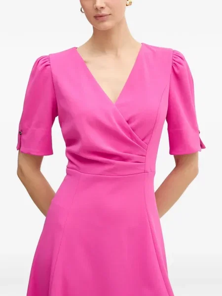 Rochie mini Dkny cu decolteu în V scurtă de costum roz