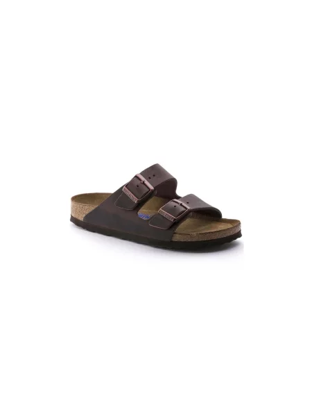 Birkenstock Klapki skórzane Arizona brązowy
