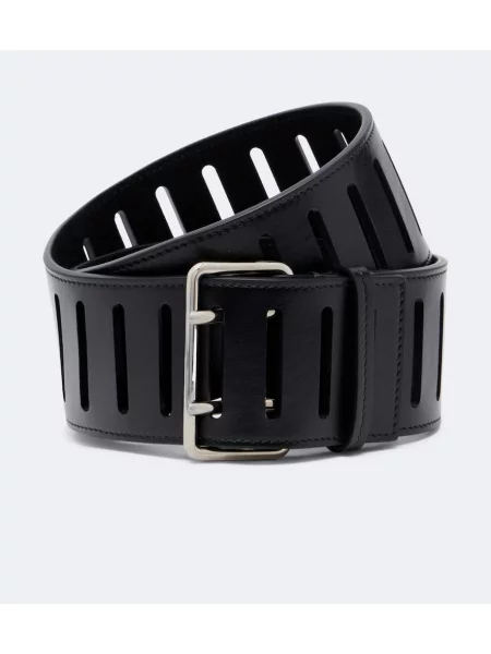 Cu centură curea Alaïa din piele negru