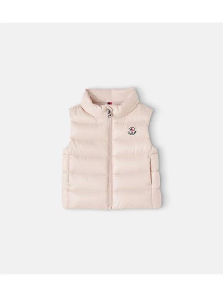 Gyerek pehelymellény Moncler Enfant rózsaszín