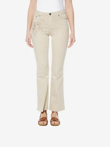 KOROSHI Jeans / brocart bej