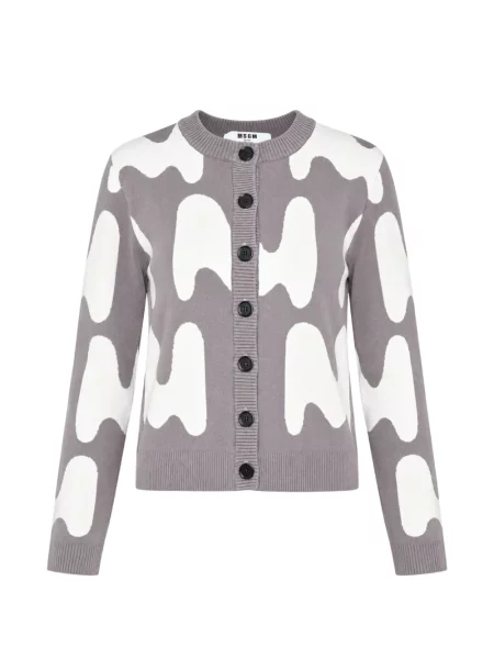 Cardigan Msgm din jacard gri