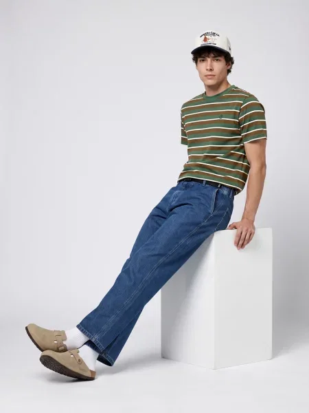 Tricou Timberland cu dungi maro
