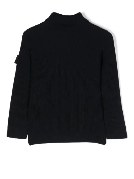 Sweter z golfem dziecięcy Stone Island niebieski