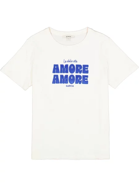 GARCIA Tricou albastru alb