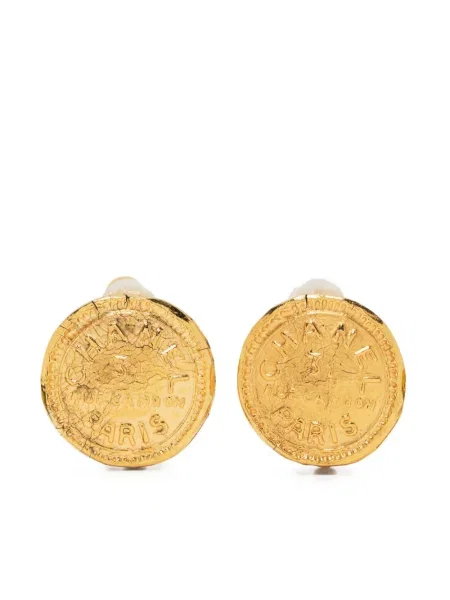 Náušnice Chanel Pre-owned zlaté
