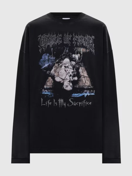 Лонгслів з принтом Vetements чорний