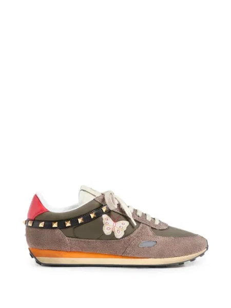 Sneakerși Valentino Garavani cu broderie din piele verde