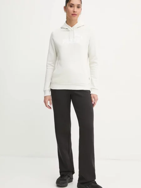 Puma bluza z kapturem z nadrukiem beżowy