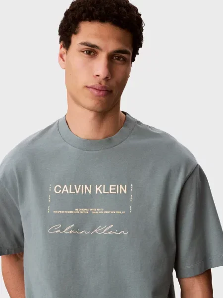 Футболка Calvin Klein Jeans м'ятного кольору