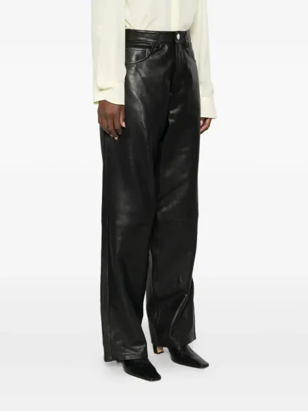 Pantaloni Róhe din piele negru