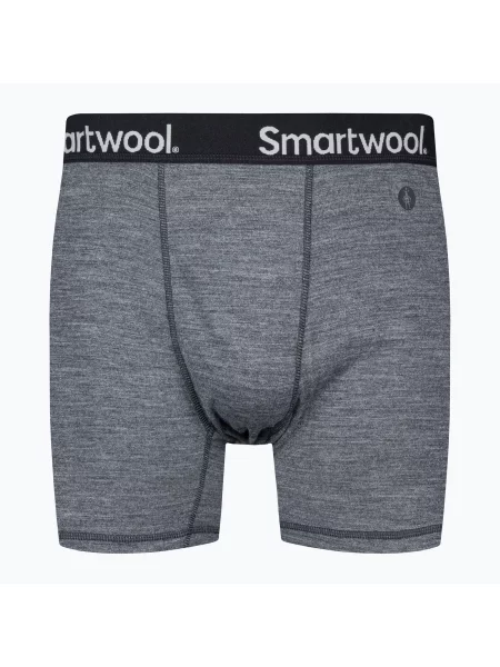 Bokserki termoaktywne Smartwool Merino Boxer Brief Boxed medium grey heather szare