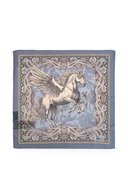 Cravată Etro cu imagine cu model paisley albastru