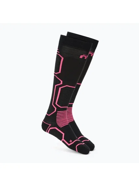 Мъжки ски чорапи Mico Medium Weight Warm Control Ski nero fucsia fluo черно