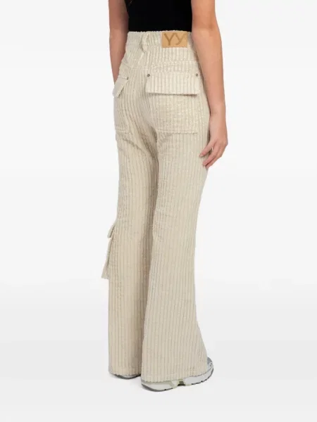 Pantaloni Open Yy de catifea cord evazate