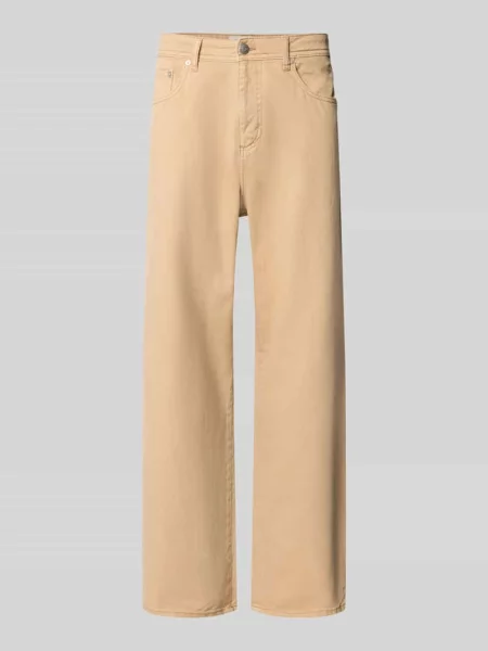 Jeansy o kroju straight fit z czystej bawełny model ALEX ORIGINAL' Jack & Jones beżowe