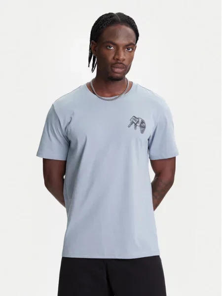 Converse T-Shirt Skeleton Party Błękitny niebieska