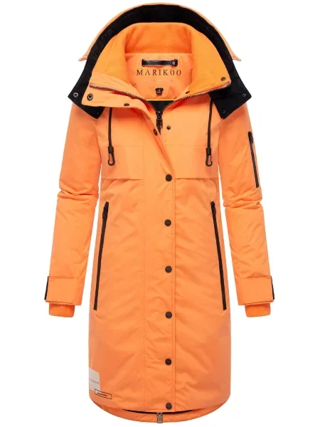 MARIKOO Zimski plašč Anoukaa temno oranžna črna