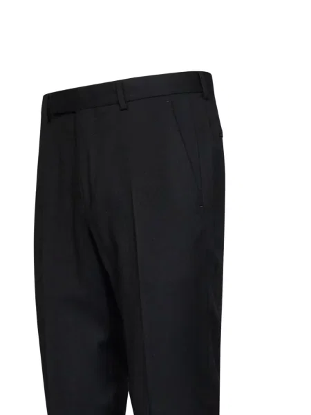Spodnie Zegna wełniane zwężane czarne