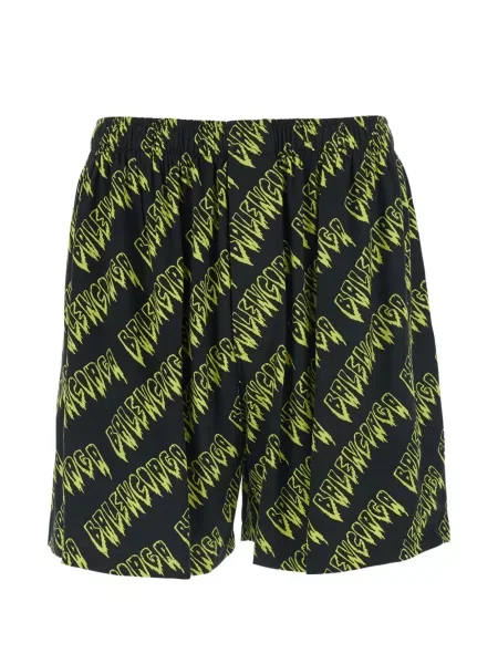 Pantaloni scurți Balenciaga cu imagine negru