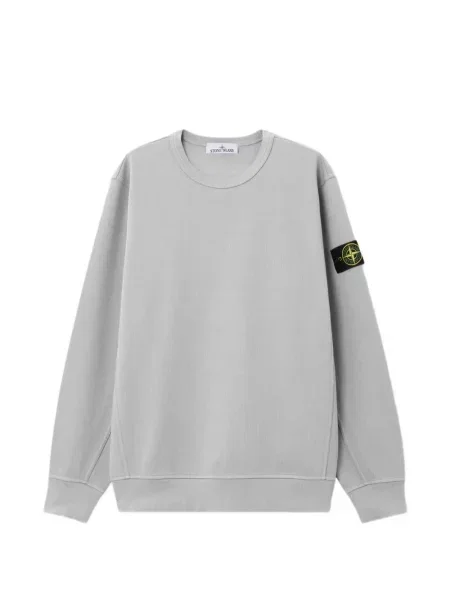 Hanorac crewneck Stone Island cu strasuri gri
